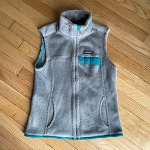 Patagonia Fleece Vest- Grey & Teal